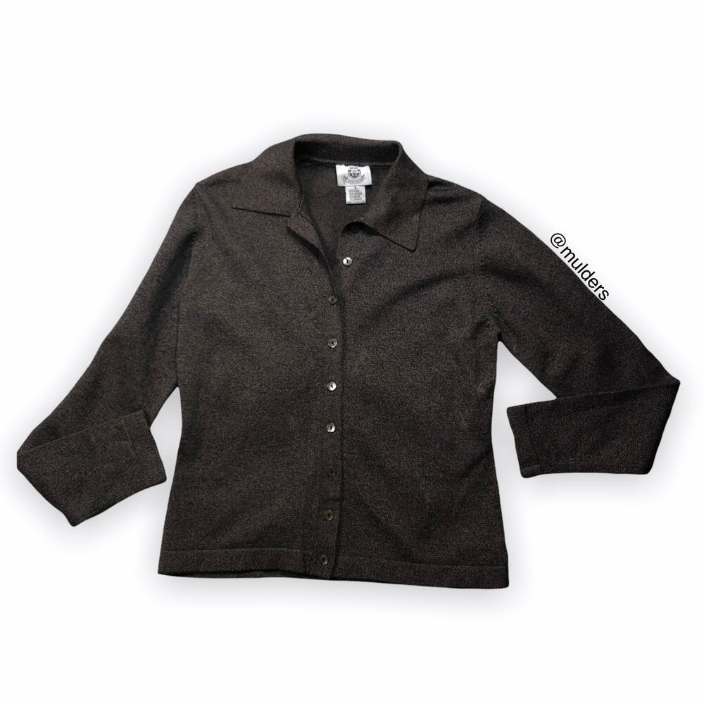 Renfrew Twilightcore Brown Wool Blend Cardigan Sweater Small
